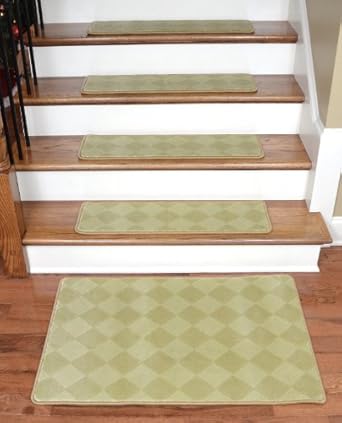 Dean Premium Carpet Stair Treads - Baron Ivory/Gold 30" x ...