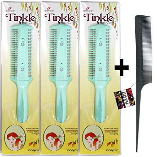 Cotu (r) hair comb and 3 x dorco tinkle hair cutter combo bundle