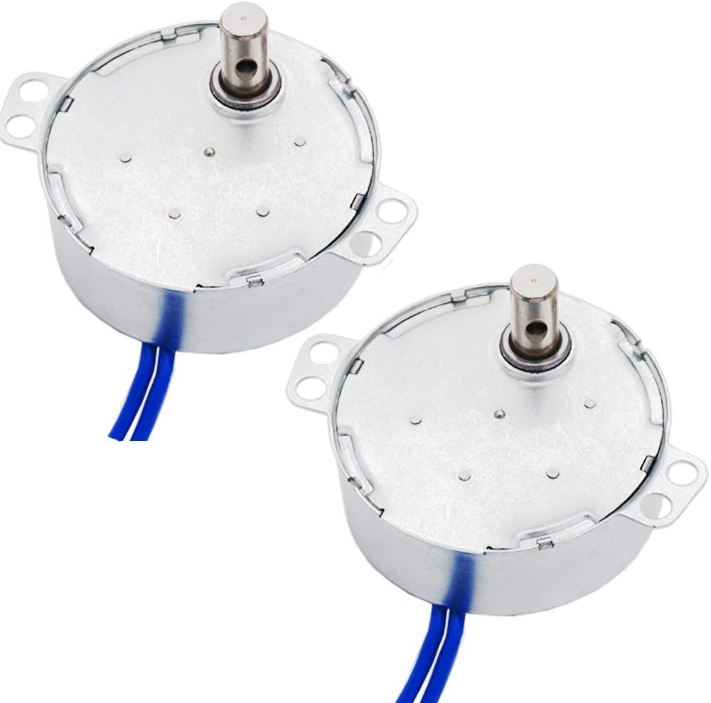 Twidec/2Pcs Synchronous Motor AC100~127V 50/60HZ Turntable Synchron Motor 4W CW/CCW Electric Motor 2.5-3RPM/MIN TYC-50-2.502 - - 