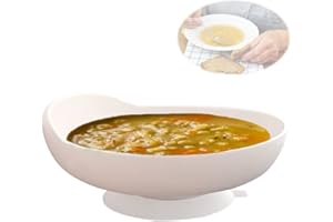 MUROCEA Scooper Bowl with Suction Cup Base, Eating Aid Assistant for Scooping Food, Dining Assistive Food Guard for Disabled, Elderly, Handicapped, 1pcs