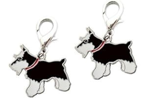 MUMMUMI Dog Keychain Ring Pendant, Cute Pet Mini Dog Memorial Keyring Metal Lightweight Dog Keychain Gift 2PCS