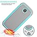 Motorola Moto E Case, Moto E 1st Gen Case, Tekcoo(TM) [Tmajor Series] [Turquoise/Grey] Shock Absorbing Hybrid Rubber Grip Plastic Impact Defender Rugged Slim Hard Case Cover Shell for Moto E 2014