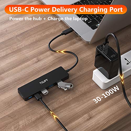 TSUPY Hub USB C 5 in 1 Adattatore USB C HDMI 4K PD 100W 3 USB 3.0 USB C Hub Docking Station USB C to USB C Adattatore USB C USB HDMI USB C Adattatore USB C USB per MacBook PRO ECC.