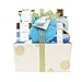 Spa Luxetique Spa Gift Basket with Refreshing Ocean Essential Oils, Premium10pc Gift Baskets for Women, Decorative Box with Ribbon, Spa Gift Set Includes Shower Gel, Body Butter, Hand Soap & More!