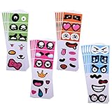 Bluecell 20pcs DIY Adhesive Face Expression Stickers Cartoon Emotional Eyes, Noses, Mouths