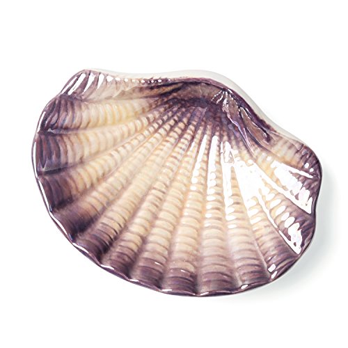 FORLONG FL3015 Purple Sea Snail Conch Ceramic Bathroom Accessories Set of 4:1 Gargle Cups,1 Toothbrush Holders,1 Soap Dishes,1 Soap Dispenser
