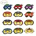 12PCS Ninja Ninjago Felt Masks for Kids Super hero Birthday Party Supplies