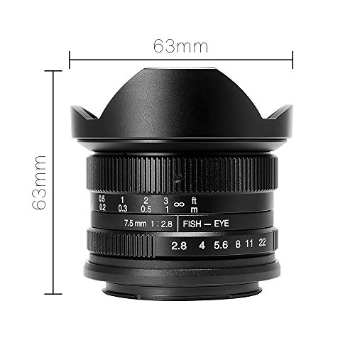 Aspherical 7 5mm F2 8 Aps C Wide Angle Fisheye Fixed Lens Fixed Focus Lens For