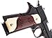 Premium Gun Grips 1911 Colt Full Size Double Diamond Checkered Rosewood Grips w/Faux Accents