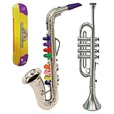 Saxophone + Trumpet + Harmonica Toys For Kids - Orchestra Combo Set