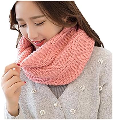 Sonnena Winter Warm Chunky Knitted Infinity Snood Scarf Scarves Circle Scarves for Women Girls Ladies