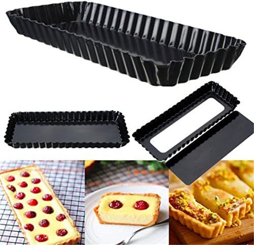 Home Product DIY Rectangle Pie Tart Pan Cake Mold Removable Loose Bottom Nonstick Bread Loaf Baking Mould Oven Toast Kitchen Tool Craft
