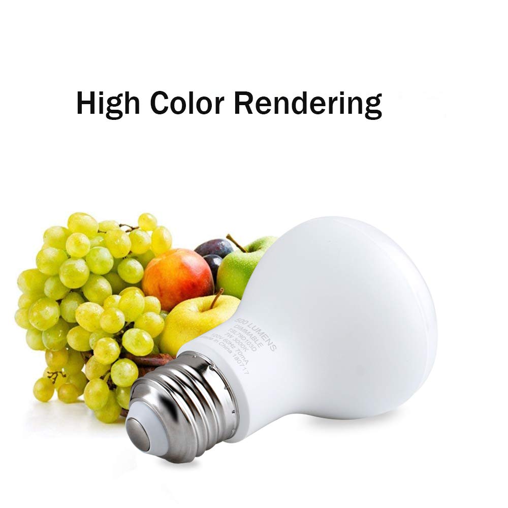 GALYGG R20 Dimmable LED Bulb 7W (50 Watt Equivalent) 500 Lumens 3000K (Warm White) E26 Medium Screw Base Flood Light Bulbs - 4 Pack