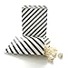 AKOAK 50 Pcs 5 x 7 Inches White and Black Striped Paper Bags,Holiday Wedding Christmas Favor Candy Treat Bags