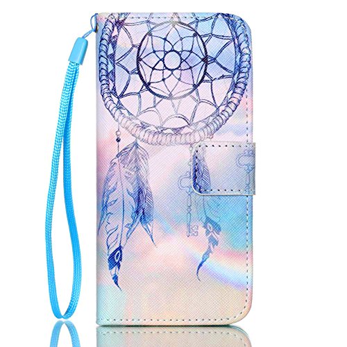 iPhone 6S Case,iPhone 6 Case,JanCalm [Wrist Strap Design][Kickstand] Pattern Premium PU Leather Wallet [Card/Cash Slots] Flip Cover for iPhone 6/6SIncluding-ONE Crystal Pen (Aeolian bells)