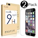 iPhone 6/6S Plus Screen Protector,COCOFU(2Pack)NEW VERSION Ballistic Glass Screen Protector (5.5