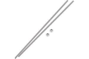 HiPicco 5/16"-18 Fully All Threaded Rod & Studs, 300mm/12 Length, 304 Stainless Steel Right Hand Thread Screw for Furniture A