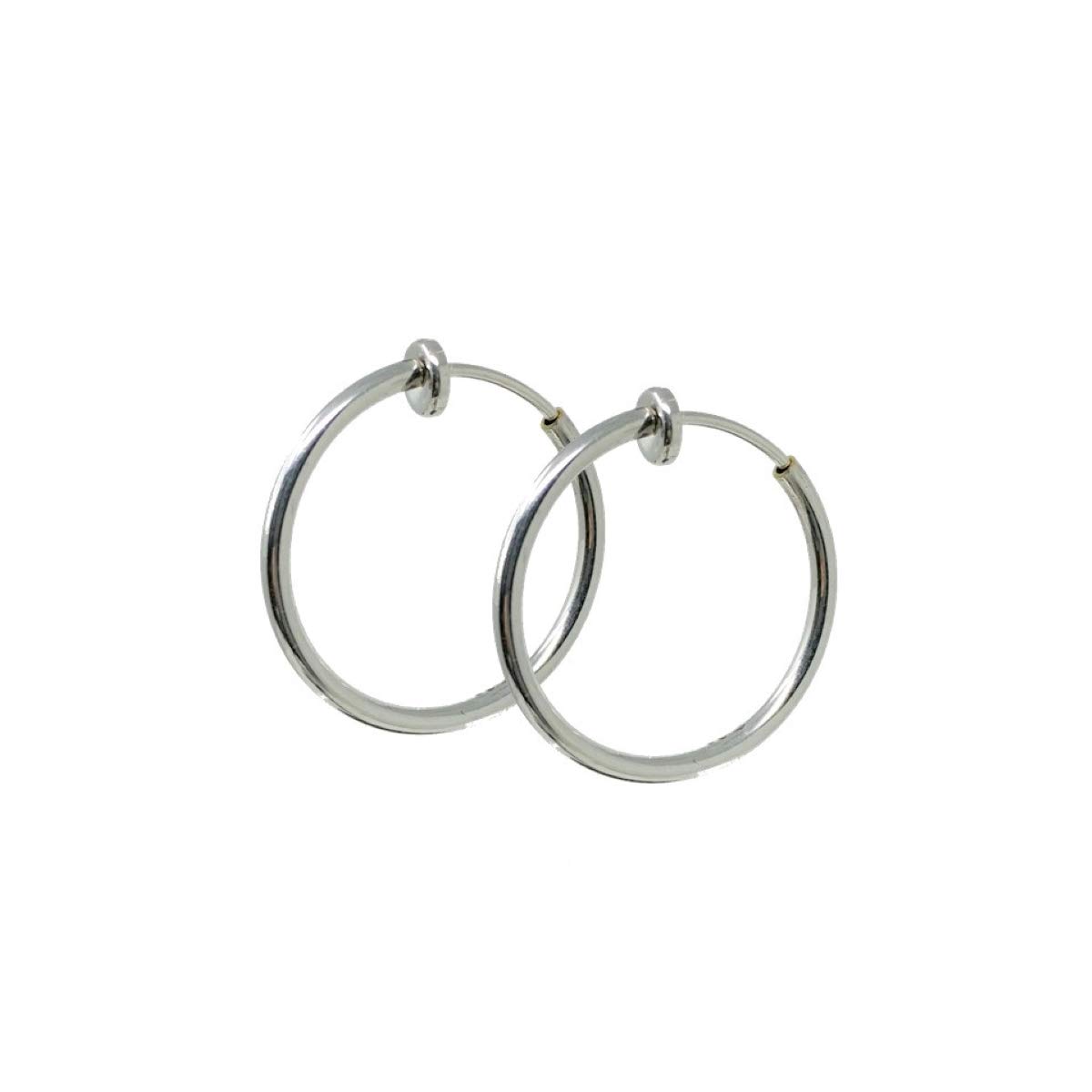 Mua Puente ピアス穴不要 フェイクピアス 両耳セット シンプル 細め 細い シルバー mm メンズ レディース ノンホールピアス イヤリング イヤーカフ バネ式 ピアス風 フープ フープピアス リング わっか 丸い リングピアス 小さい 小さめ 小ぶり シルバー Tren