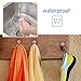 Reusable Adhesive Wall Hooks, 22 lbs/Heavy Duty Wall Hanger Stickers with Stainless Hooks- No Damage Wall Ceiling Decoration Hanging Coats Paintings Bags for Bathroom Kitchen Living Room (Clear, 8PCS)