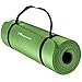 REEHUT 1/2-Inch Extra Thick High Density NBR Exercise Yoga Mat for Pilates, Fitness & Workout w/Carrying Strap (Green)