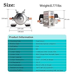 10L0L #70 Series Solenoid Relay for EZGO 36 Volt