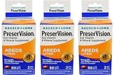 Bausch & Lomb Preservision with Lutein Eye Vitamin & Mineral Supplement, 50-Count Soft Gels (Pack of 3)