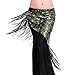 ROYAL SMEELA Belly Dance Hip Scarf Sequin Tassel Triangle Bellydance Hip Scarves Wrap Skirt Tribal Dancer Costumes for Women
