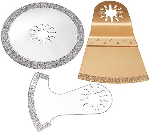 CoCocina 3pcs Diamond Oscillating Multitool Saw Blades for Fein Bosch Makita Multimaster Oscillating Tools