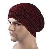 XOWRTE Men's Winter Warm Cashmere Crochet Ski Knit