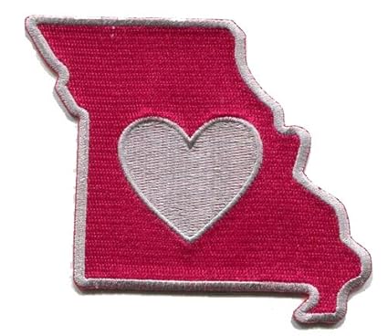 Pegatina Bordada con diseño de corazón en Missouri MO, Similar a ...