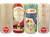 Kleenex Perfect Fit Cylinder Christmas Holiday Tissues 4 Pack Santa and Snowman Bundle