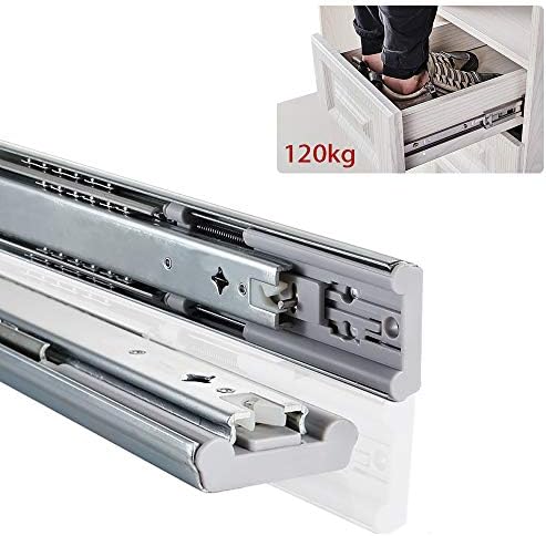 3段引 引き出しスライドレール ソフトクローズ対応 横付 スライドレール 側面取り付け すんなり