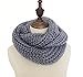 Oure Women Solid Knit Infinity Scarf Soft Warm Scarves