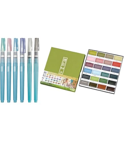 Amazon.com: Kuretake GANSAI TAMBI Watercolor paint 24 Colors Set
