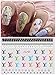 JoyKott 3D Luxury Premium lv Desing Brand Nail Art Stickers