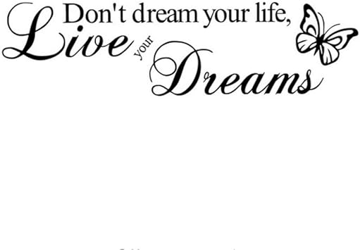 Whwd 59x15 Cm Viva Sus Suenos Mariposas Etiqueta De La Pared Para