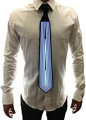RaveStyle LED Neck Ties - Get Lit - Music Activated Illuminated Neck Tie for Clubbing, Rave, Birthday, EDM, Disco, Dubstep, Orbiting and Costume Parties (bullseye)