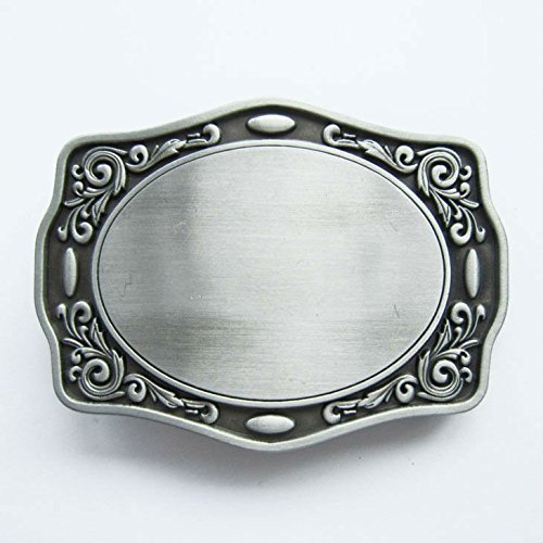 Western Flowers Trims Blank Belt Buckle