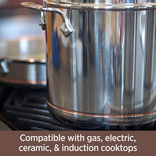 All-Clad Copper Core 5-Ply Stainless Steel Sauce Pan 3 Quart Induction Oven Broiler Safe 600F Pots and Pans, Cookware Silver