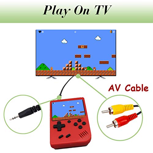 Handheld Game Console,3.0 Inch Portable Retro FC Game Console, 400 Classic Games Video Game Console Support TV,1 USB Charge Handy Game Player For Kids Adults Entertainment ,Kids Birthday Presents,RED