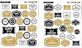 Happy Eid - Eid Mubarak Designer Sticker Sheets Set Eid Decorations 86 Stickers