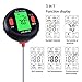 Jka Uthr 5-in-1 Soil Tester, HD LED Display Gardening Hygrometer Illuminance Thermometer Measuring Soil pH Meter Luminous Soil Test Kit for Garden Farm Lawn Indoor Outdoor,thumb 3