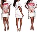 Speedle Womens Crew Neck Short Ruffle Sleeves Shirt Dresses Digital Graffiti Print Club Party Dress