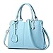 COCIFER Women Top Handle Satchel Handbags Tote Purse (Cyan)