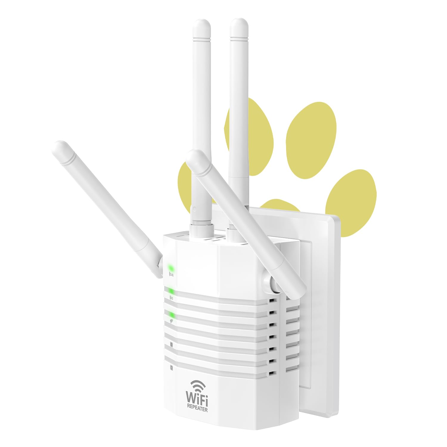 Photo 1 of AOOEPU  WiFi Extender Signal Booster with 4 Antennas, WiFi Extender with 1200Mbps Dual - Band, WiFi Booster Stable 12880 Sq.ft 105 Devices Coverage, Wall - Plug Easy Setup Home WiFi Repeater