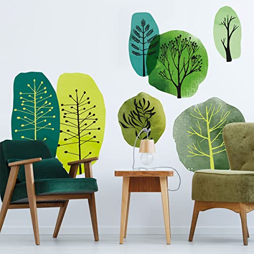 Ambiance Sticker Non-Woven Wallpaper Giant Frescoes Pre-Pasted Natural Alberi Decorative Label H 95 x L 90 cm