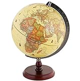 Exerz 10" Antique Globe With A Wood Base - World