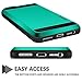 Vofolen Case for iPhone 5S Case iPhone SE Case Impact Resistant iPhone 5 Wallet Case Hybrid Bumper Armor Snap-on Black Soft Rubber Cover Protective Shell Card Holder Slot for iPhone 5 5S SE - Green
