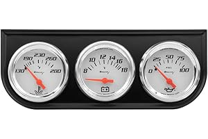 Equus 5200 2" Triple Gauge Kit, White