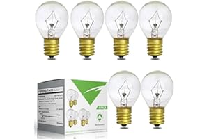 BULBMASTER 25 Watts S11 Replacement Light Bulb for Lava Lamp 25S11 Incandescent for 14.5 Inch Lava Lamps and Glitter Lamps Fits Intermediate E17 Socket 130 Volts Pack of 6